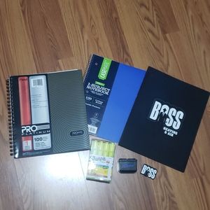 Mens 6 piece school office supply lot Boss NWOT